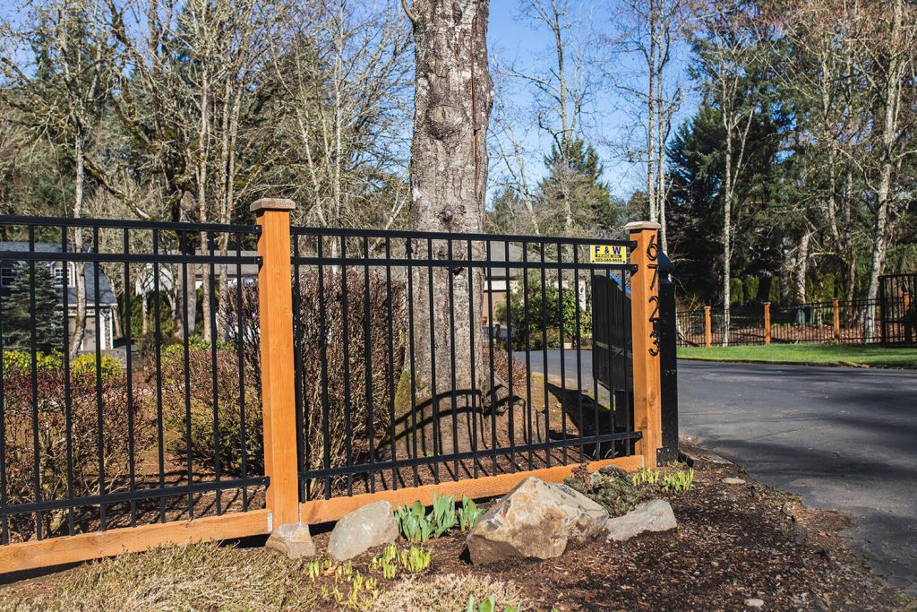 An ornamental iron fence installation by F&W  steel fence contractors