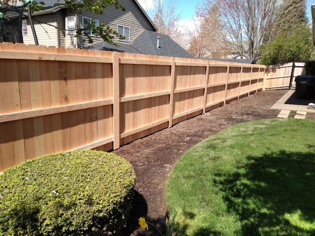  wood fence installation by F&W fence company